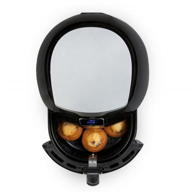 Domo DELI-FRYER XXL Sencillo 5,5 L Independiente Freidora de aire caliente Negro, Plata