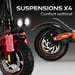 Trottinette électrique EBOOST GO – 50 km d'autonomie, vitesse max 25 km/h, roues 10 pouces offroad