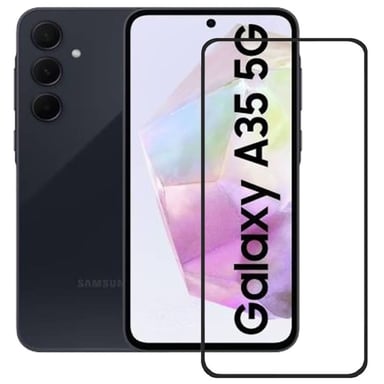 Evelatus Full Cover 2.5D Verre pour Samung Galaxy A35 (A356E) (A356B) Antistatique / Colle Japon Noir