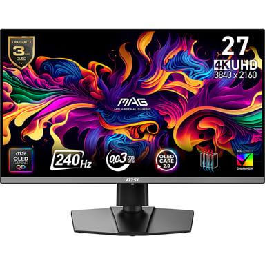MSI MAG 272UP QD-OLED X24 pantalla para PC 67,3 cm (26.5'') 3840 x 2160 Pixeles 4K Ultra HD Negro