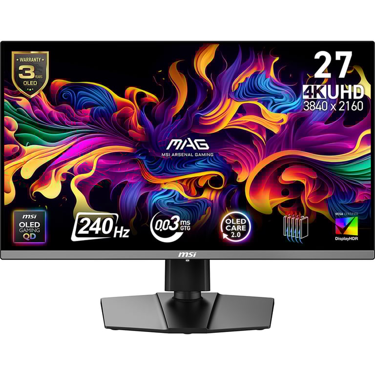 MSI MAG 272UP QD OLED X24 écran plat de PC 67 3 cm 26.5 3840 x 2160 pixels 4K Ultra HD Neuf - vue 1
