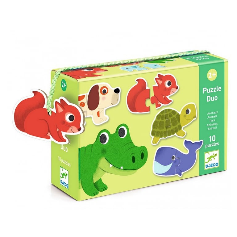 Puzzle Duo Animaux Silhouettes Apprentissage Amusant pour Enfants Neuf