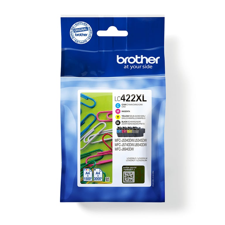BROTHER Black Cyan Magenta Yellow Ink Cartridges Multipack - Neuf