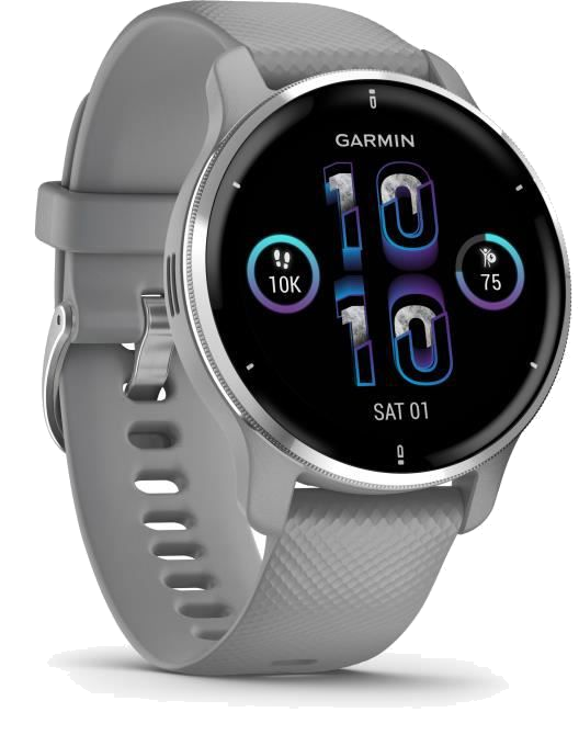 GARMIN Venu 2 Plus - Montre de sport connectée - Gris Silver