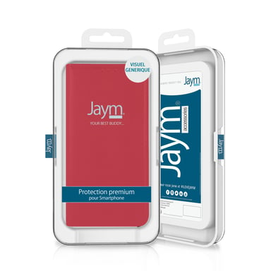 JAYM - Etui Folio Rouge pour Xiaomi 11T / 11T Pro – Fermeture Magnetique – Fonction cinéma Stand – Rangement cartes inclus