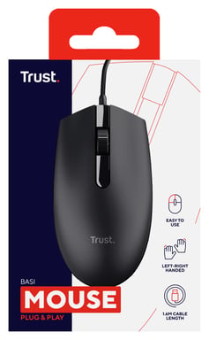 Trust Basi Mouse ottico ambidestro USB Type-A 1200 DPI