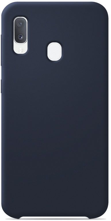 Coque silicone unie compatible Soft Touch Bleu nuit Samsung Galaxy A20e
