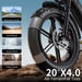 Onesport OT08 Pro 20'' Bici elettrica 500W Doppia batteria 48V 36AH Full Suspension Step-Thru Fat Tire E-Bike