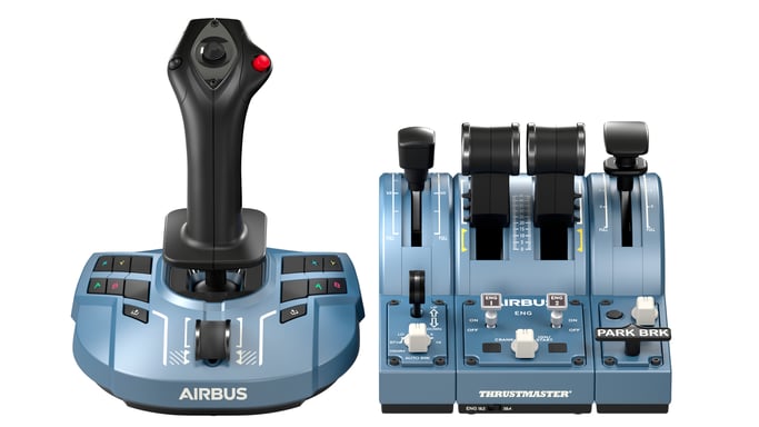 Thrustmaster TCA Captain Pack X Airbus Edition Noir, Gris USB Joystick + levier de commande du moteur Analogique PC, Xbox