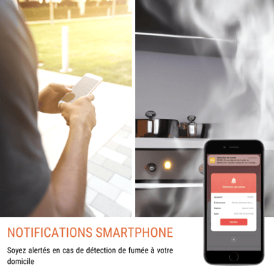 Rivelatore di fumo connesso Konyks FireSafe 2 Wi-Fi + BT - Bianco - Fotoelettrico - Durata della batteria 5 anni