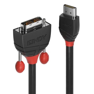 LINDY Cable HDMI a DVI-D - Línea Negra - 5m