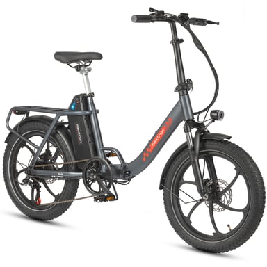 Vélo électrique pliant Maxtron MULE, moteur 250 W, batterie amovible 48 V 20 Ah - Gris