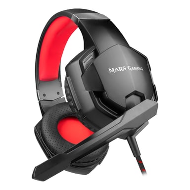 Mars Gaming MHX auricular y casco Auriculares Alámbrico Diadema Juego Negro, Rojo