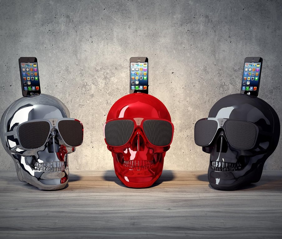 Jarre Technologies AeroSkull HD + Système d'enceinte portable 2.1 Chrome Neuf - vue 2