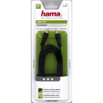 Hama 75122267 câble audio 3 m RCA Noir