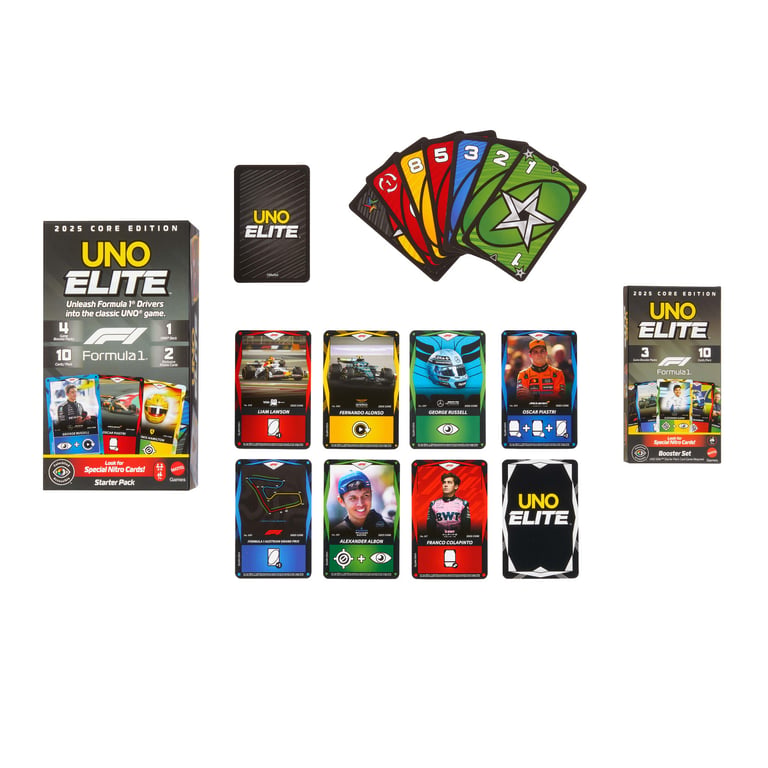 Jeu de Cartes Mattel Games UNO Élite – Pack De Boosters Formule 1 2025 - vue 3