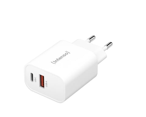 Intenso - Cargador pared W30AC-1xUSB-A 1xUSB-C