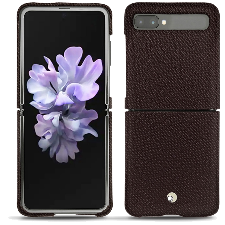 Coque cuir Samsung Galaxy Z Flip - Seconde peauMarron