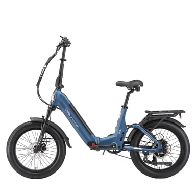 Bicicletta elettrica pieghevole TTGO F7, batteria da 48 V 15 Ah, freni a disco idraulici - blu