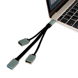 HUB USB TIPO C A CODA CON 2 PORTE USB 2.0 E 1 PORTA USB 3.0