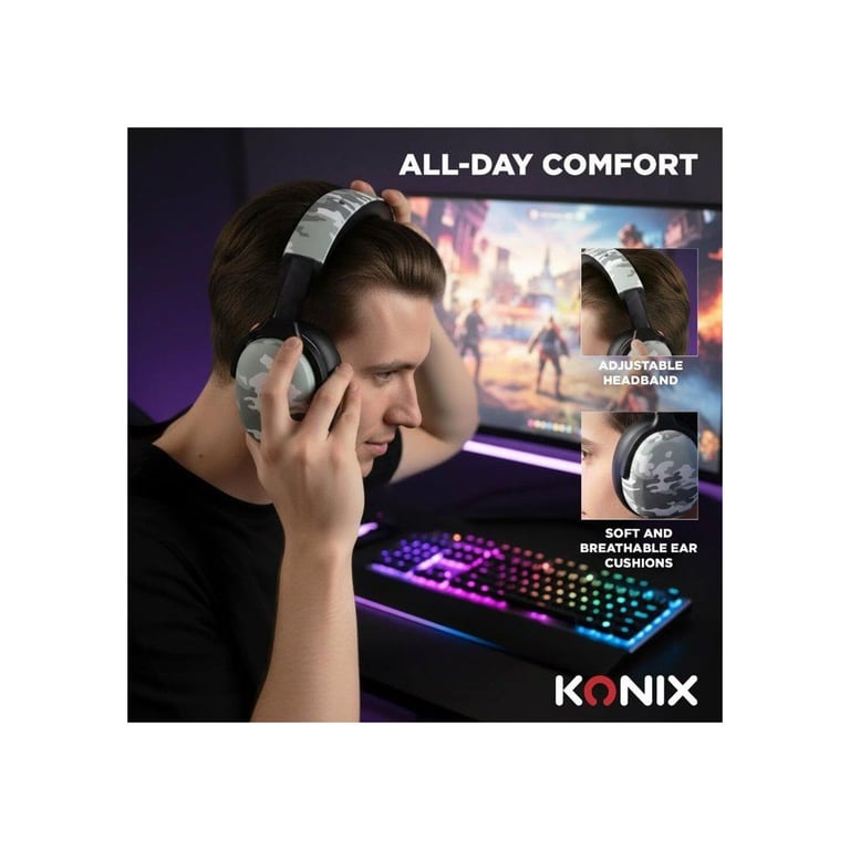 Casque Gaming Filaire Nexus – Haut-Parleurs 40 mm, Microphone 1,5 m - vue 2