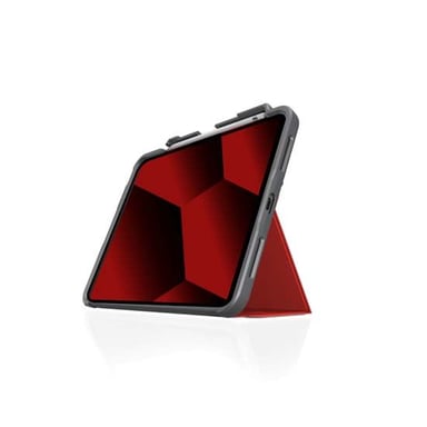 stm goods Funda con cierre para Ipad 10,9'' Dux Plus reforzado con ranura para Apple Pencil Rojo