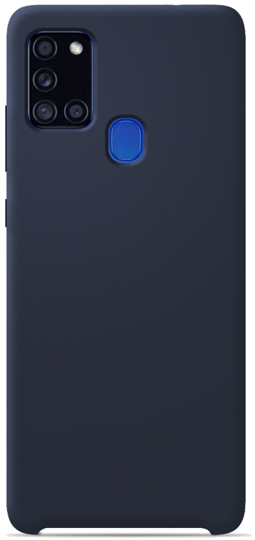 Coque silicone unie compatible Soft Touch Bleu nuit Samsung Galaxy A21S