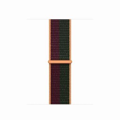 Boucle Sport Loop pour Apple Watch 41 mm - Cerise noire/ Vert forêt