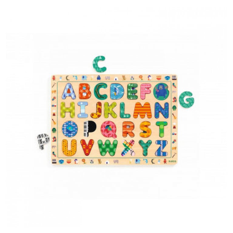Puzzle Éducatif ABC en Bois FSC Apprentissage Ludique pour Enfants Neuf