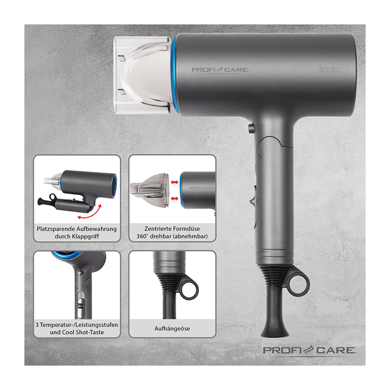 Sèche cheveux pliable Proficare PC HT 3073 Neuf - vue 3