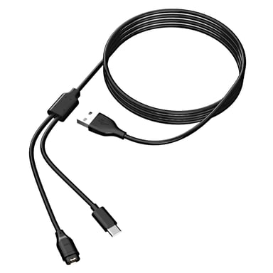 Cable de carga 2 en 1 para reloj y teléfonos móviles. Black