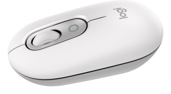 Logitech POP Mouse, ratón inalámbrico Bluetooth compacto y portátil con botones programables y clics discretos, tecnología Easy-Switch para alternar h
