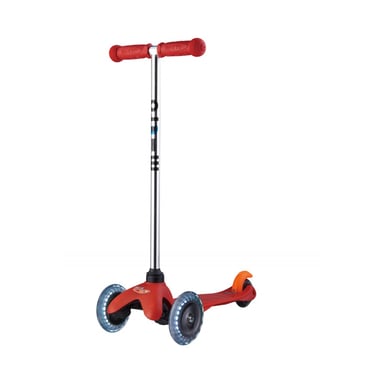 Patinete Mini Micro Rojo con Ruedas LED para Niños