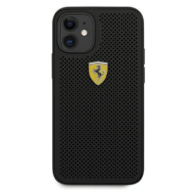 Custodia Ferrari per iPhone 12 mini 5,4'' Nero On Track Traforato