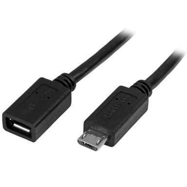 StarTech.com Cable de 50cm Micro USB de Extensión - Macho a Hembra