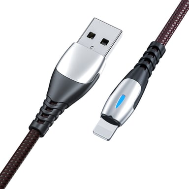 Cable Chargeur Ultra Rapide 2m Micro USB Metal pour Smartphone Android Very Fast Charge 3A (NOIR)