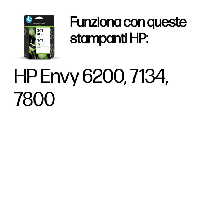 HP 303 Tri Color Original Ink Cartridge 2 Pack Neuf - vue 2