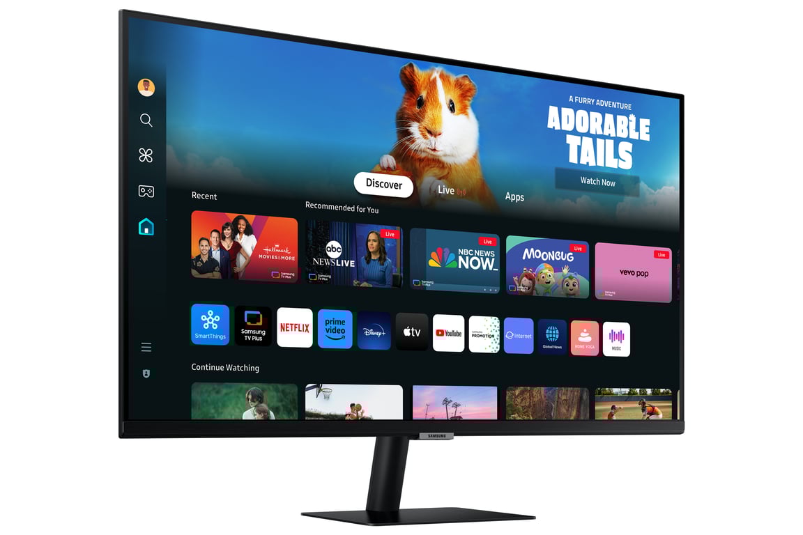 Samsung Smart Monitor M5 27'' Dalle VA FHD 1920 x 1080 60Hz 4ms Inclinable 2 x HDMI 1.4 2 x USB A Smart TV Gaming Hub LS27DM502EUXEN - vue 5