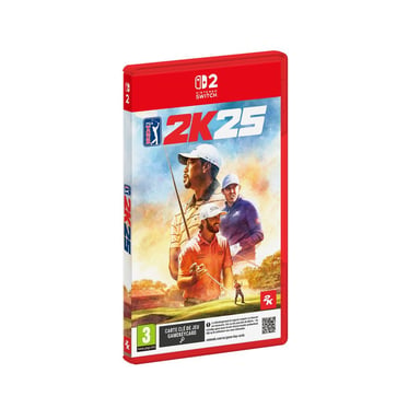 Jeu vidéo Nintendo Switch 2 2K Games PGA TOUR 2K25 Édition Standard Physique - Championnats majeurs, EvoSwing, Multijoueur multiplateforme - Rouge