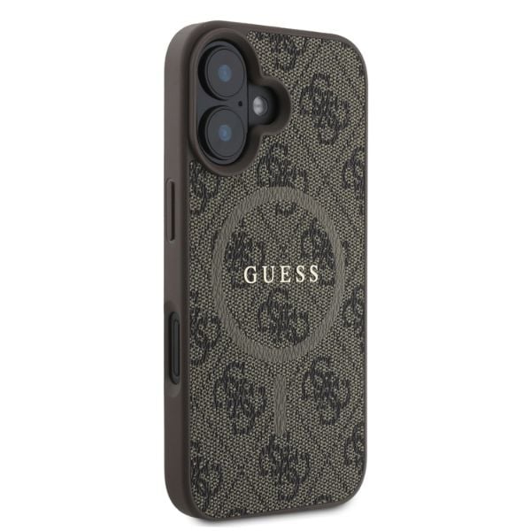 Coque pour iPhone 16 Guess 4G Ring Classic Classic Logo MagSafe GUHMP16SG4GFRW - vue 2