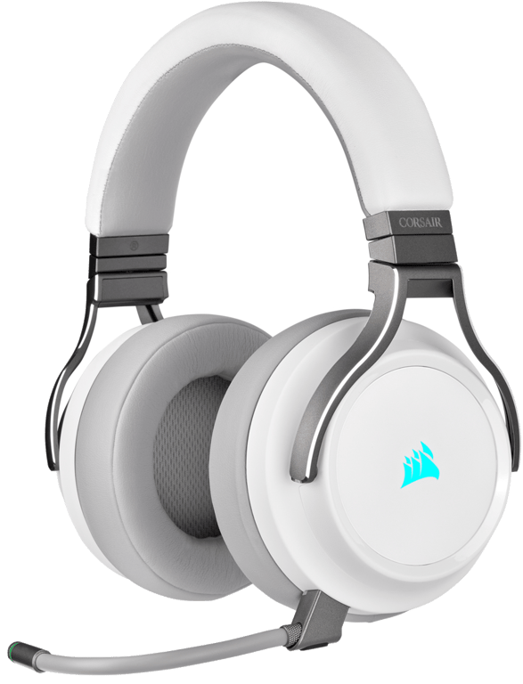 Casque Gaming Corsair Virtuoso RGB haute fidélité Bluetooth USB Type-A - Blanc