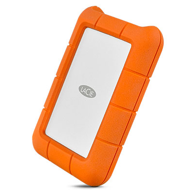 Disco duro portátil LaCie Rugged 4Tb USB C Naranja