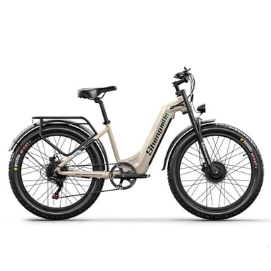 VéLo Électrique Shengmilo S700 | Vitesse Max 45 km/h | Autonomie 60 km | Moteur 1000W*2 | Batterie 48V 17.5Ah | Pneus 26 Pouces | Gris