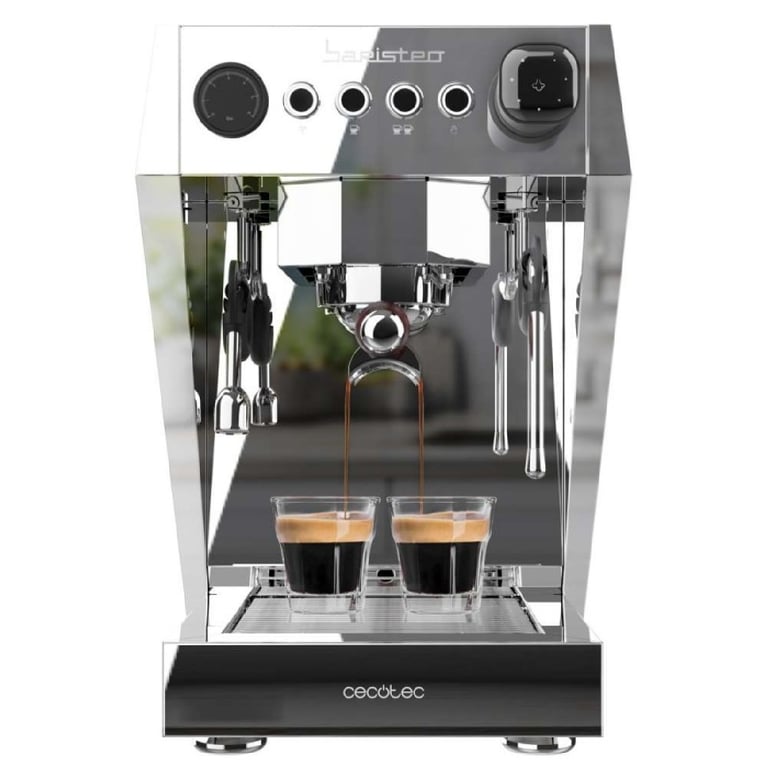 Cafetière Expresso Cecotec Baristeo Brava – 15 Bars, Double Chaudière, 2,5L