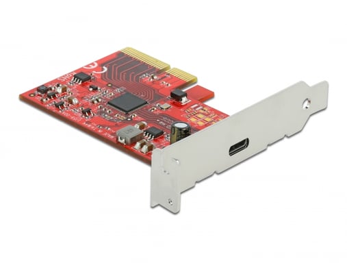 DeLOCK Carte PCI Express x4 vers 1 x externe SuperSpeed USB 20 Gbps (USB 3.2 Gen 2x2) USB Type-C femelle - 3 A