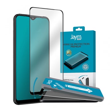 JAYM - Verre de Protection Premium pour Apple iPhone 15 - Renforcé 9H Ultra Résistant Qualité supérieure Asahi - Applicateur sur Mesure avec système de guidage Inclus