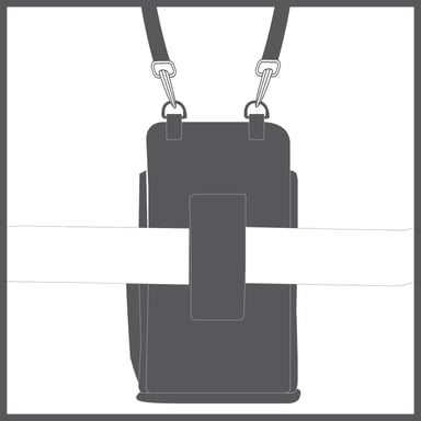 Funda para terminal de entrada con trabilla - 80x150x30 - Negro MOBILIS