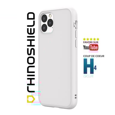 Funda RhinoShield compatible con [iPhone 13 Pro] SolidSuit - Funda fina con tecnología de absorción de impactos y acabado premium - Classic White