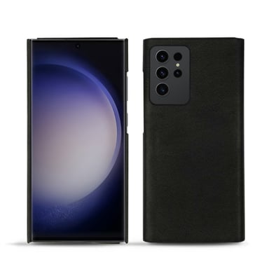 Coque cuir Samsung Galaxy S23 Ultra -  - Noir - Cuir lisse premium