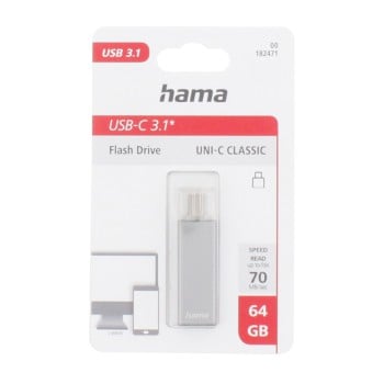 Hama Uni-C Classic lecteur USB flash 64 Go USB Type-C Anthracite